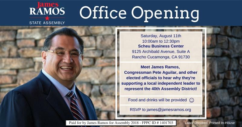 James Ramos for Assembly Kick-Off and Office Opening